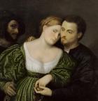 The Venetian Lovers (oil on canvas)