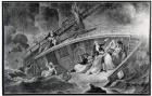 The Loss of the East Indiaman 'Halsewell', 6 January 1786 (engraving) (b&w photo)