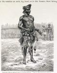 Azandeh (Nyam-Nyam) Binsa or Witch Doctor, engraved by Jahrmargt, from 'The History of Mankind' by Prof. Friedrich Ratzel, pub. in 1904 (engraving)
