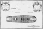 Plan of the second deck of a vessel, illustration from the 'Atlas de Colbert', plate 27 (pencil & w/c on paper) (b/w photo)
