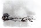 View of Valparaiso, 1834 (pencil & w/c on paper) (b/w photo)