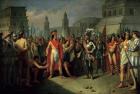 The Imprisonment of Guatimocin by the Troops of Hernan Cortes, 1856 (oil on canvas)