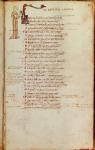 Ms 19 fol.47 Page of text with a historiated initial, from 'L'Art d'Aimer' by Ovid (43-17 BC) (vellum)