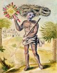 Penitent man in India with plaited hair, from 'Usages Indiens', 1688 (w/c on paper)