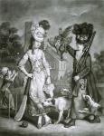 Miss Wicket and Miss Trigger, 1778 (mezzotint)