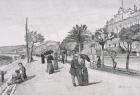 Promenade des Anglais, Nice, France, from 'The Picturesque Mediterranean', Volume 3, published by Cassell and Co. Ltd., 1880s-90s (engraving)
