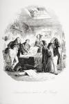 Solemn reference is made to Mr. Bunsby, illustration from 'Dombey and Son' by Charles Dickens (1812-70) first published 1848 (litho)