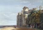 The North Terrace, Windsor Castle, looking East (w/c on paper)