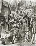 Illustration after J. Tenniel for the poem 'The Cynotaph', from 'The Ingoldsby Legends or Mirth and Marvels', by Thomas Ingoldsby, published in 1865 (litho)