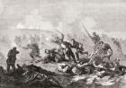 The taking of the Grivitsa redoubt by the Russians during the Third Battle of Grivitsa, Bulgaria (engraving)