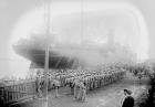 Portuguese Troops disembarking, Brest, 1917 (b/w photo)