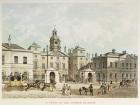 A view of the Horse Guards from Whitehall engraved by J.C Sadler (coloured engraving)
