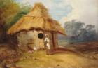 View in Southern India, with a Warrior Outside his Hut, c.1815 (oil on canvas)