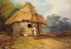 View in Southern India, with a Warrior Outside his Hut, c.1815 (oil on canvas)