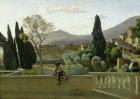 The Gardens of the Villa d'Este, Tivoli, 1843 (oil on canvas)