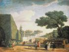 View in the Park of Villa Pamphili, 1749 (oil on canvas)