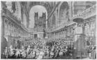 Thanksgiving at St. Paul's for George III's (1738-1820) Recovery from Illness (engraving) (b/w photo)