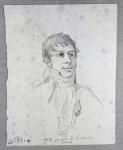 Count Francois Arnail de Jaucourt (1757-1852) (pencil on paper) (b/w photo)