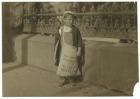 Newsboy Freddie Kafer, 5 or 6 years old, selling Saturday Evening Posts at the entrance to the State Capitol, Sacramento, California, 1915 (b/w photo)