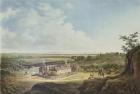 A View of Hampstead Heath Looking Towards London, 1804 (coloured engraving)