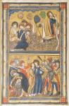 The Agony in the Garden and the Betrayal of Christ, leaf from a psalter, c.1270 (tempera, ink & gold leaf on vellum)