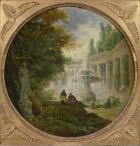 Fountain in a park, c.1762-65 (oil on panel)