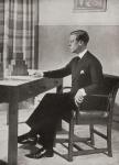 King Edward VIII, preparing to broadcast his decision to abdicate, from Broadcasting House, 11 December 1936. From Edward VIII His Life and Reign.