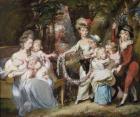 Mrs Justinian Casamajor and Eight of her Children, 1779 (gouache, pastel and oil on laid paper laid onto linen)