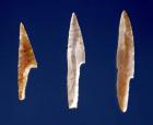 Three serrated points, from Volgu, Solutrean Period, 20000-15000 BC (flint)
