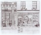 The Quadrant, Regent Street and Golden Lane, London, c.1829 (pen on paper)