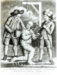 A New Method of Macaroni Making as Practised at Boston in North America, 12 October 1774 (litho) (b/w photo)
