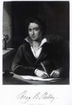 Percy Bysshe Shelley, engraved by William Holl (engraving) (b/w photo)