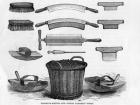 Fleshing Knives and other Tanner's Tools (engraving)