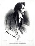 Pierre Francois Lacenaire (1800-36), sentenced by the Cour d'Assises de la Seine (litho) (b/w photo)