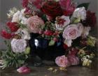No 404, Roses et chèvrefeuille, 2013, oil on canvas
