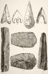 Prehistoric flint implements (litho)