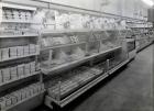 Delicatessen aisle, Woolworths store, 1956 (b/w photo)