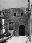 An old house in Lindos, Rhodes (b/w photo)