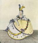 Lady in a ball gown at the English court, 1800. From Illustrierte Sittengeschichte vom Mittelalter bis zur Gegenwart by Eduard Fuchs, published 1909.