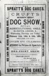 Poster advertising Cruft's Dog Show at the Royal Agricultural Hall in Islington, London in 1891 (litho)