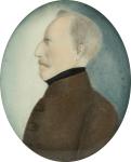 Miniature of “Colonel Gustafsson” former Gustav IV Adolf King of Sweden, c.1830 (watercolour on paper)