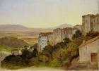 View of Olevano, 1821-24 (oil on paper on canvas)