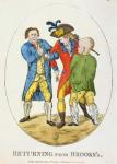 Returning from Brooks's, 1784 (colour etching)