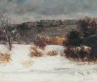 Snowy Landscape (Vallée de la Loue), c.1876 (oil on canvas)