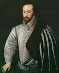 Portrait of Sir Walter Raleigh (1554-1618) 1588 (oil on panel)