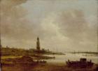 View from Rhenen (from the West) (oil on panel)