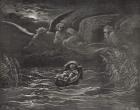 The Child Moses on the Nile, Exodus 2:1-4, illustration from Dore's 'The Holy Bible', engraved by H.Pisan, 1866 (engraving)