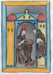 Hildegard of Bingen receiving the Light from Heaven, c.1151 (vellum) (later colouration)