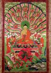Scenes from the life of Buddha (painted textile)