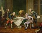 Louis XVI (1754-93) Giving Instructions to La Perouse, 29th June 1785, 1817 (oil on canvas)